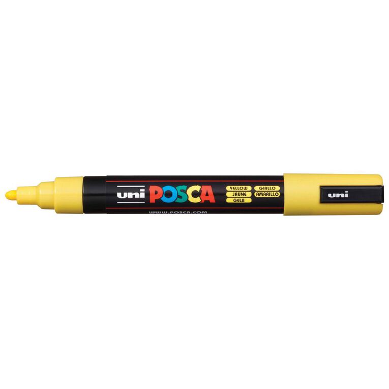 Uni Posca Marker 1.8-2.5mm Medium Yellow, , hi-res