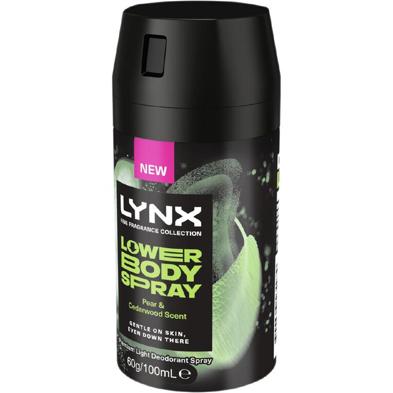 Lynx Lower Body Deo Pear Spray 8X6 100ml, , hi-res