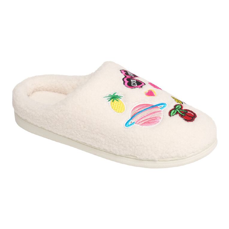 H&H Women's Billy Scuff Slippers, Cream, hi-res