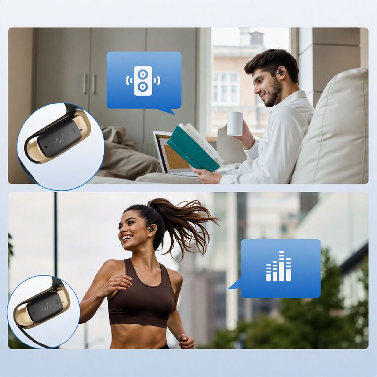 Salt Sound AIRXDUA Open Air Earbuds Black/Gold, , hi-res