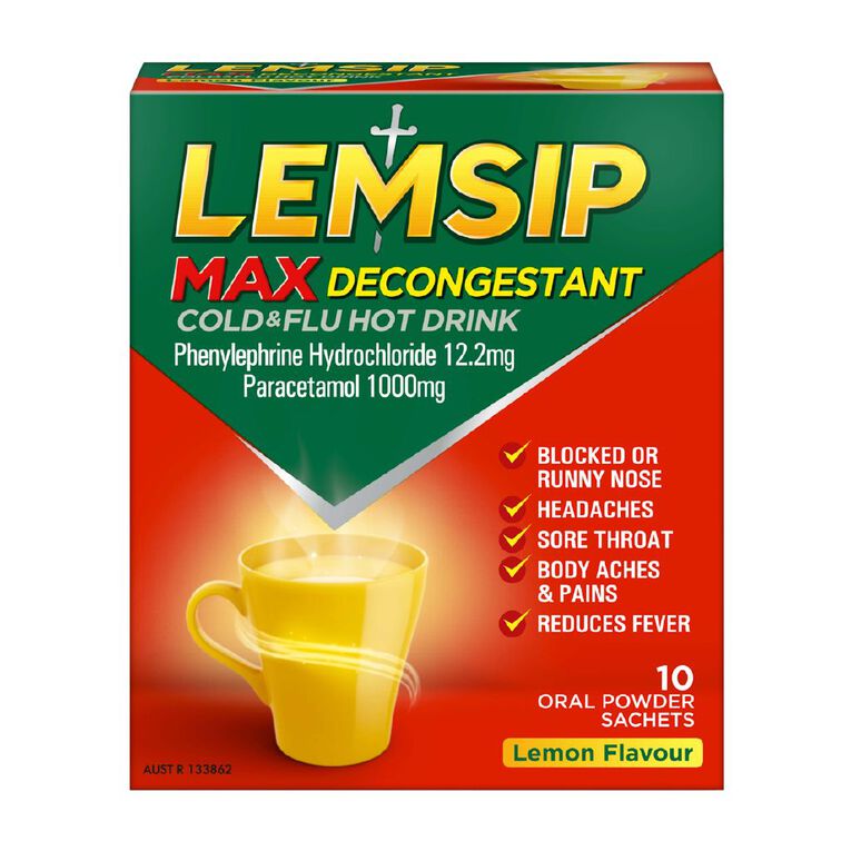 Lemsip Max Decongestant Sachets 10s - LIMIT OF 2 PER CUSTOMER, , hi-res