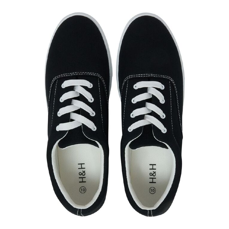 H&H Men's Connor Sneakers, Black/White, hi-res