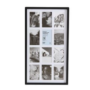 Living & Co Premium Collage Frame 12 Openings Black 4in x 6in