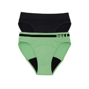 Love Luna Teen First Period Seamfree Bikini Briefs 2 Pack