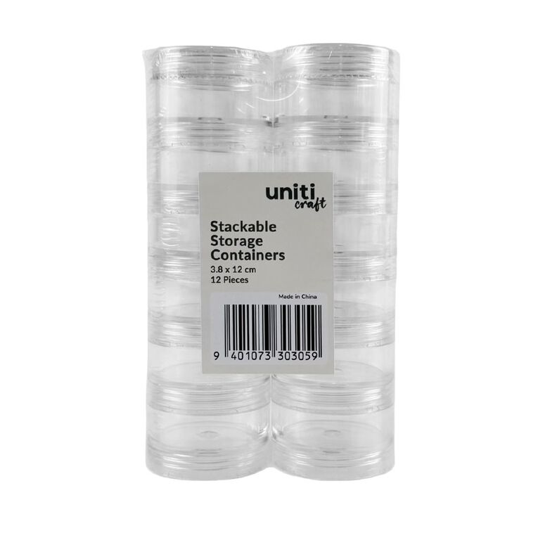 Uniti Stackable Storage Containers 12 Pieces, , hi-res
