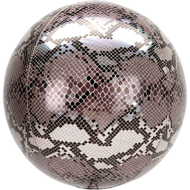 Anagram Snake Print Foil Balloon Orbz 15in, , hi-res