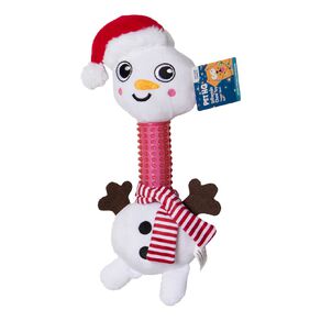 pet hq snowman chew toy 1 each