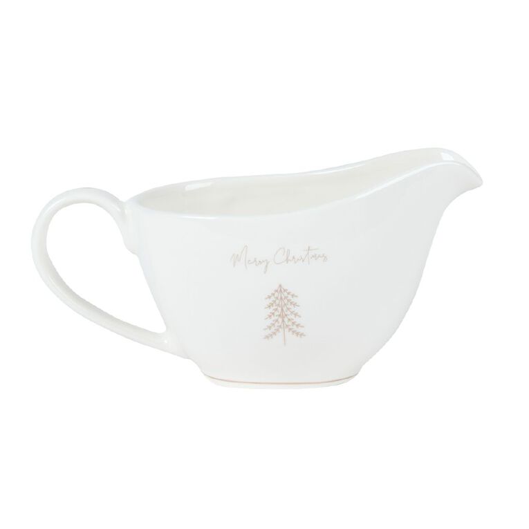 Living & Co Christmas Gravy Boat White, , hi-res