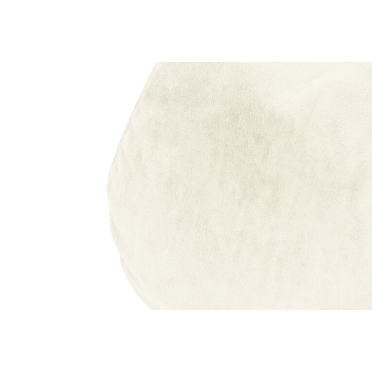 Living & Co Faux Fur Bean Bag White, , hi-res