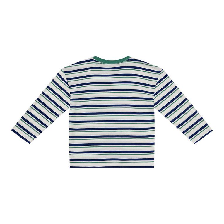 Young Original Long Sleeve Stripe Tee, Cream, hi-res
