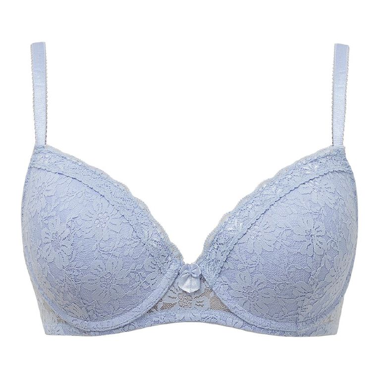 H&H Women's Poppy Lace Contour Bra, Blue Light, hi-res