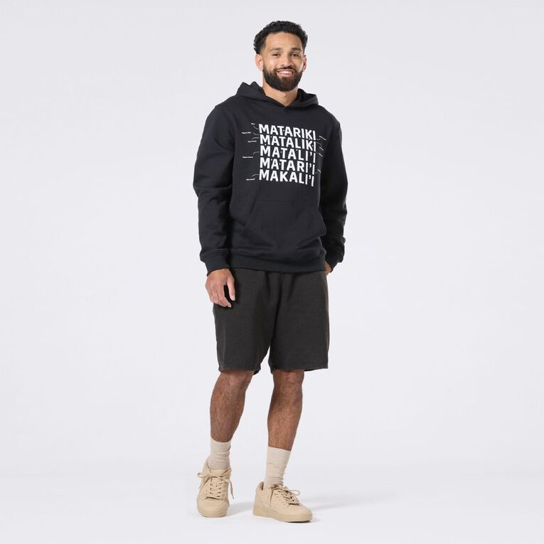 MLC Adults' Matariki Hoodie, Black, hi-res