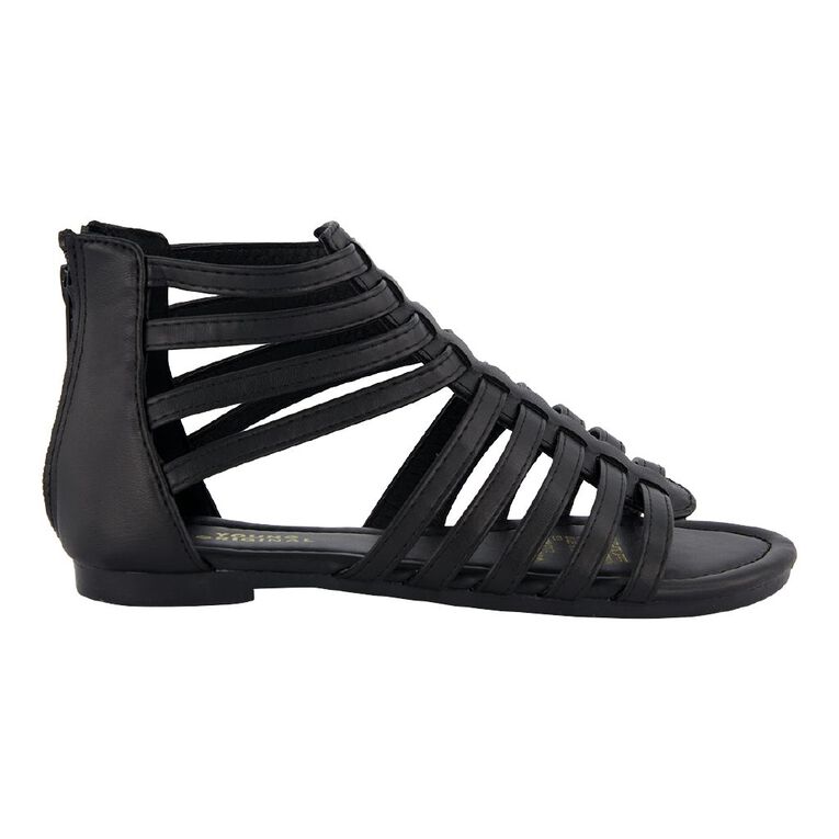 Young Original Senior Kids' Gladiator Sandals, Black, hi-res
