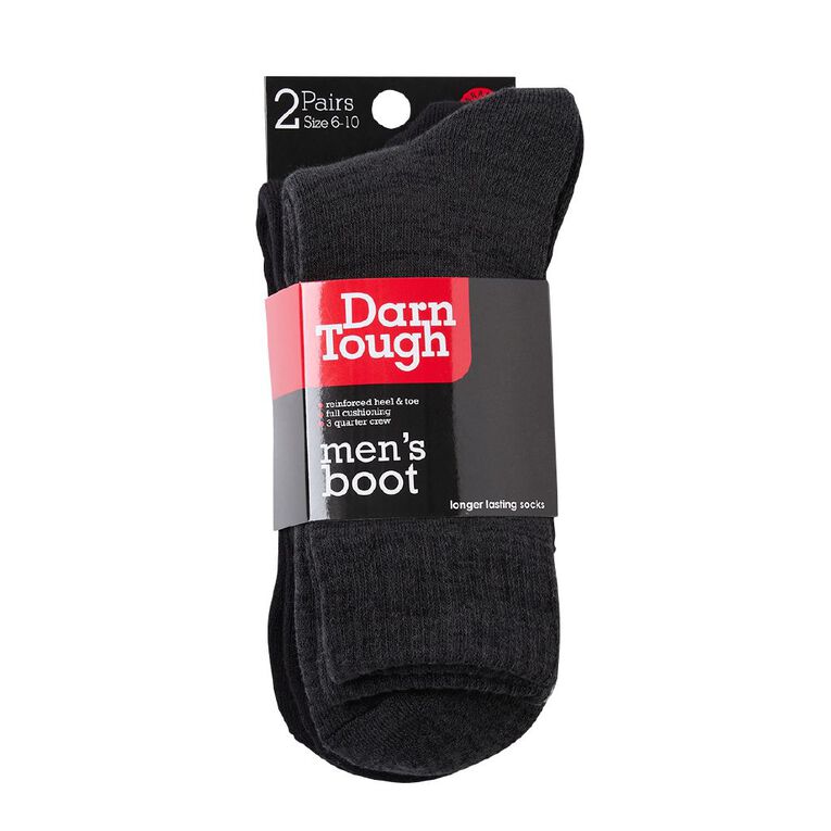 Darn Tough Men's Bamboo Boot Crew Socks 2 Pack, Black, hi-res