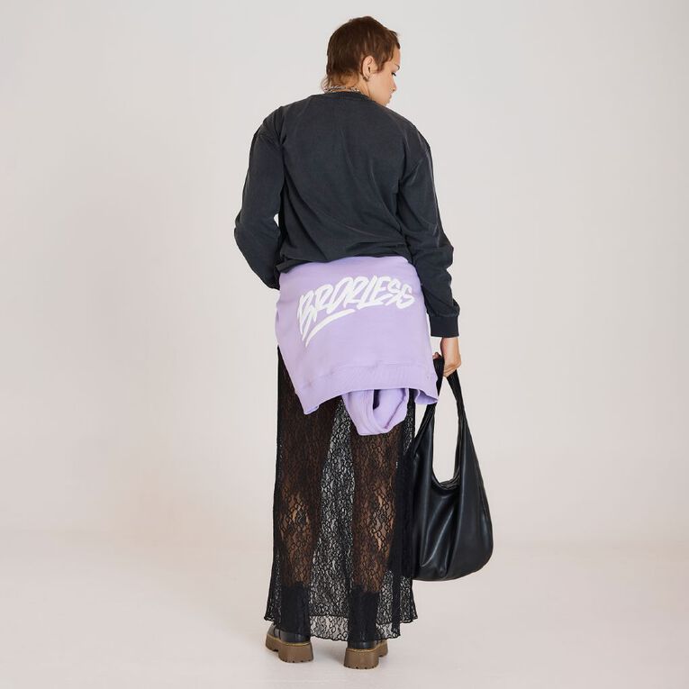 BRDRLESS Long Sleeve Boyfriend Graphic Tee, Black, hi-res