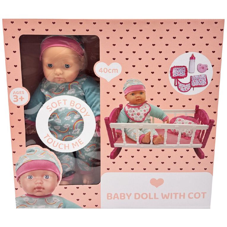 Baby Doll With Cot 40cm, , hi-res