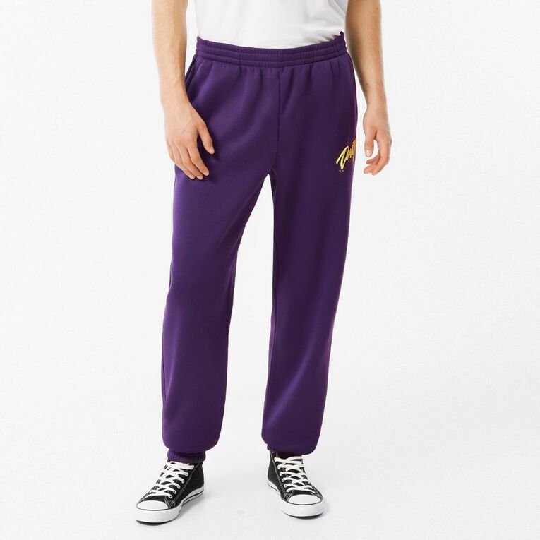 Garage Men's Elastic Cuff Trackpants, Purple Dark, hi-res