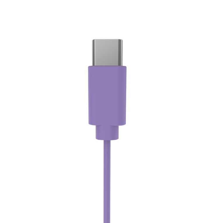 Veon In Ear USB-C Earphones with Microphone VNA06PUR Purple Mid, , hi-res
