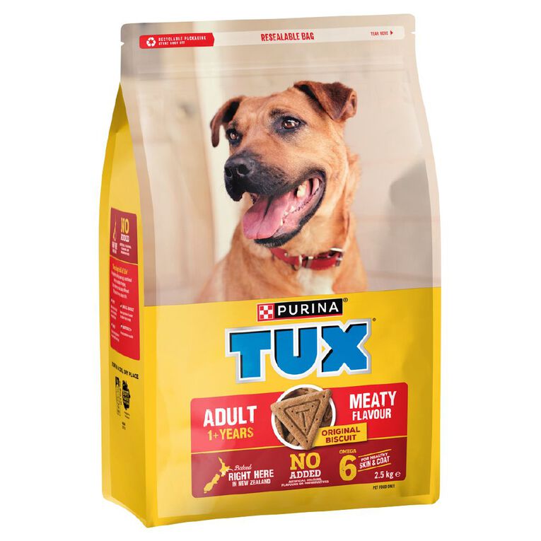 TUX Original Biscuit Meaty Recipe Dry Dog Food 2.5kg, , hi-res