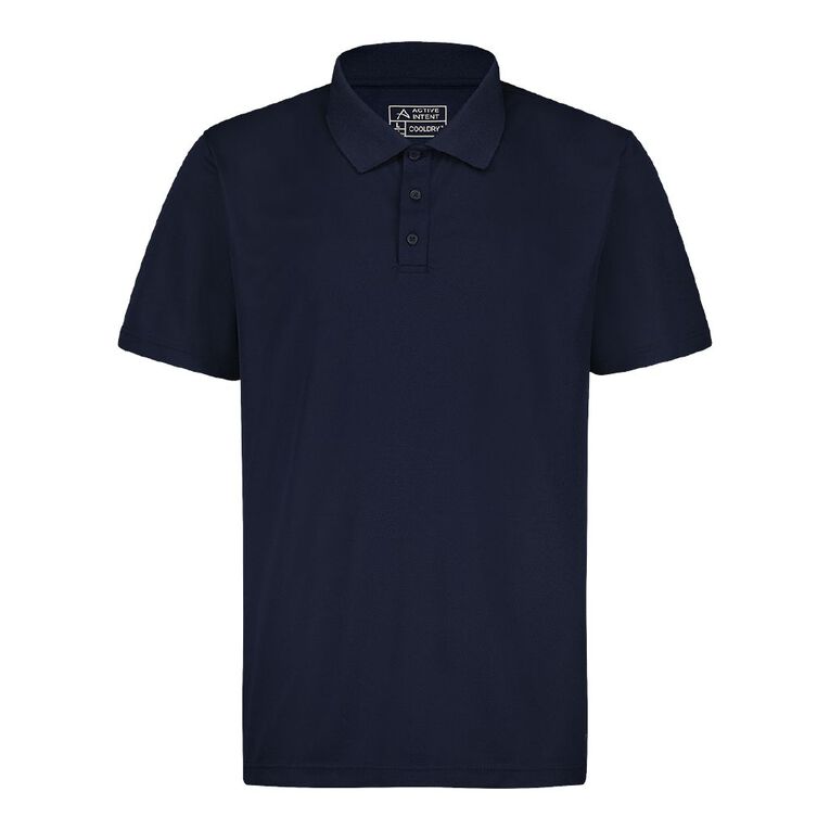 Active Intent Men's Cooldry Polo, Blue Dark, hi-res