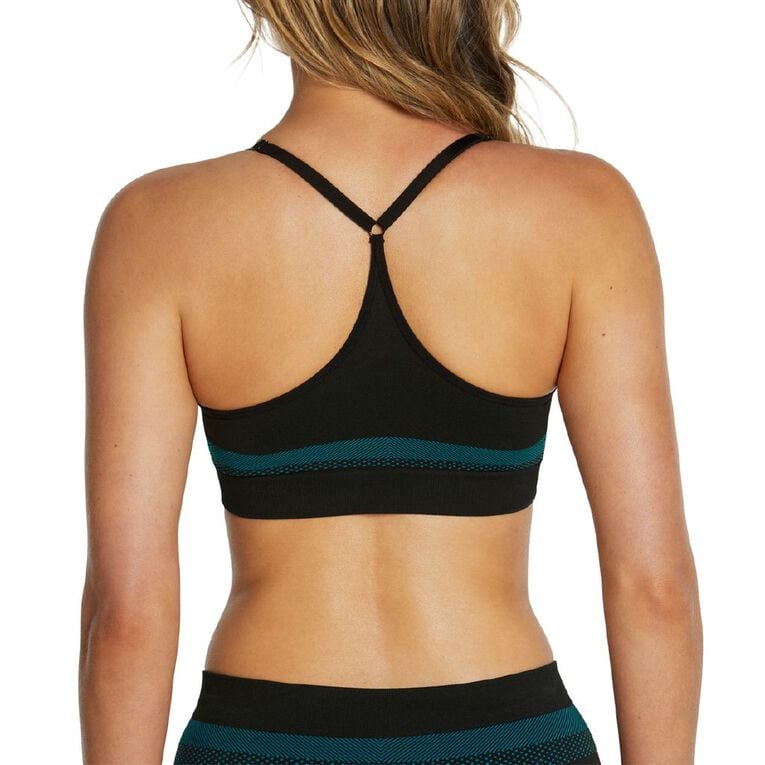 Tradie Women's Scoop Neck Bralette, Black, hi-res