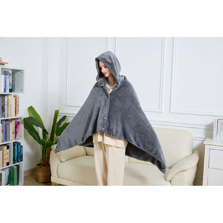 Living & Co Hooded Wearable Electric Throw, , hi-res