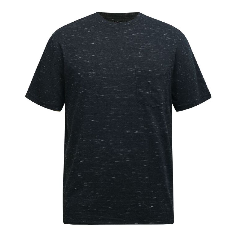 Garage Men's Pocket Space Dye Tee, Black, hi-res