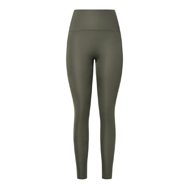 Active Intent Women's Soft Side Pocket Leggings, Green Mid, hi-res