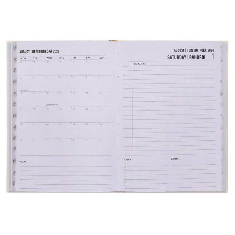 WS 2026 Diary A5 Day to Page Flowers And Bees, , hi-res