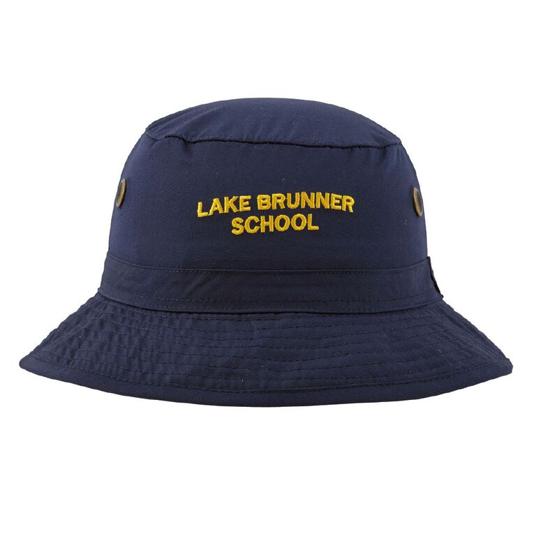 Schooltex Lake Brunner Bucket Hat with Embroidery, Navy, hi-res