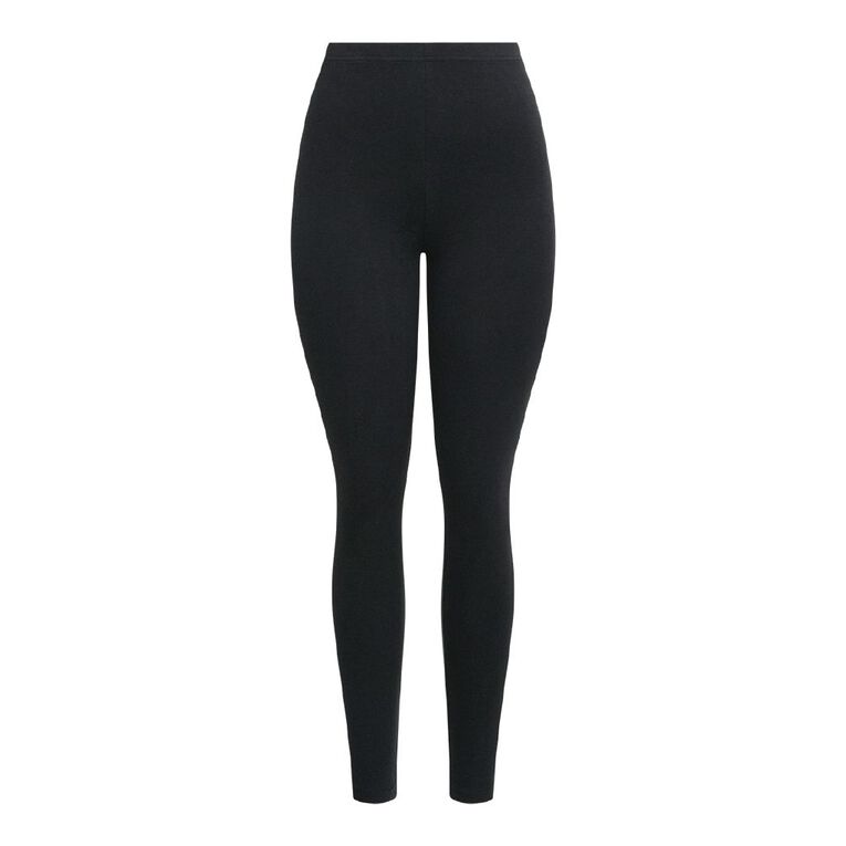 H&H Women's Long Leggings, Black, hi-res