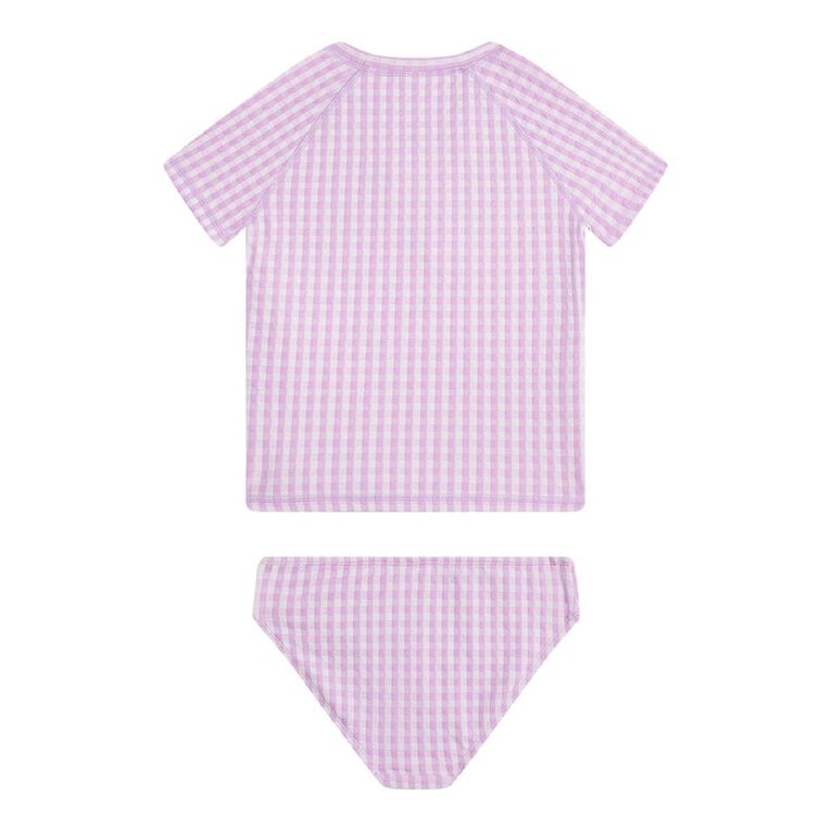 Young Original 2 Piece Textured Swim Set, Purple Mid, hi-res