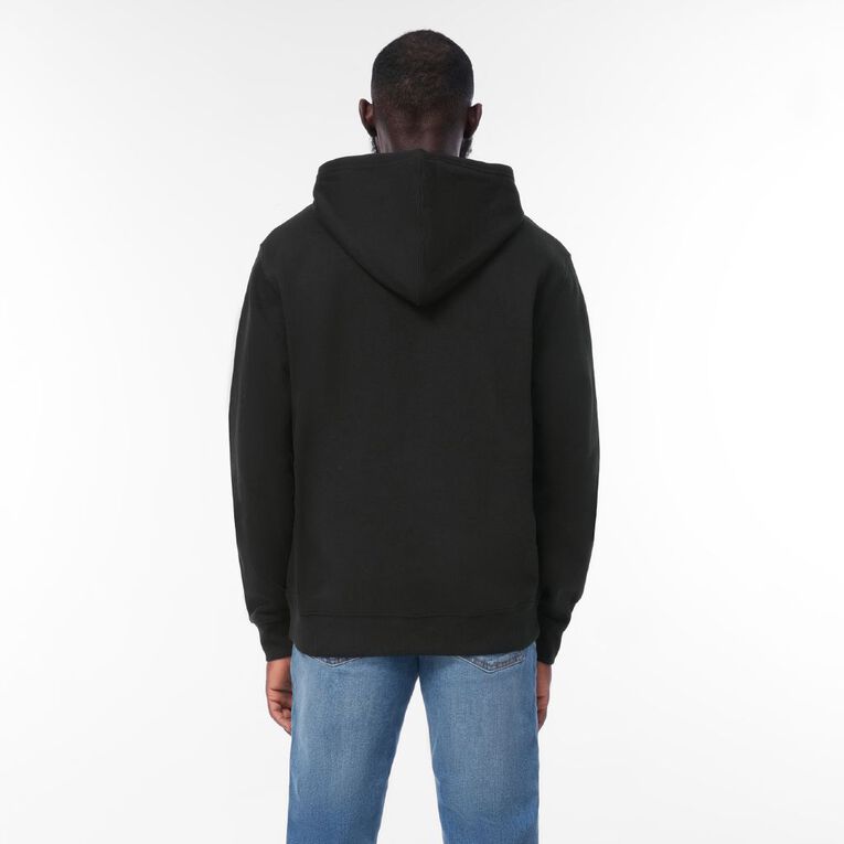 H&H Men's Plain Hoodie Sweatshirt, Black, hi-res