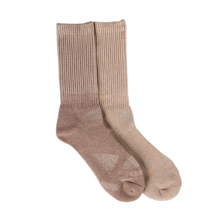 Darn Tough Women's Rib Boot Crew Socks 2 Pack, Beige, hi-res