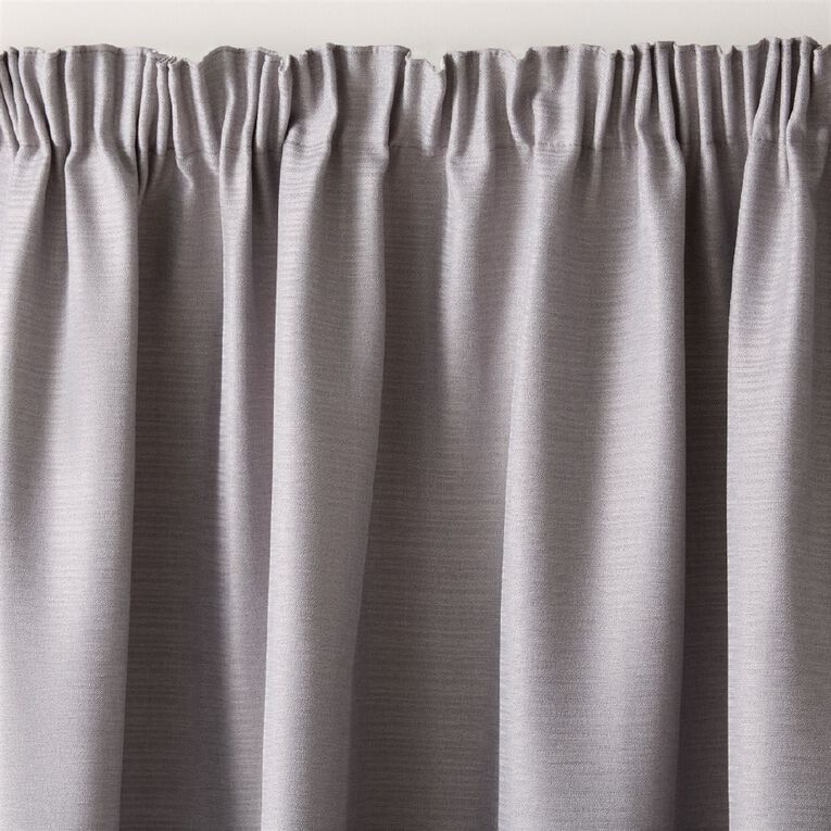 Living & Co Sienna Curtains Grey 230-330cm Wide/220cm Drop, , hi-res