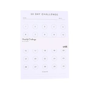 Uniti 30 Days Challenge Monthly Planner A4