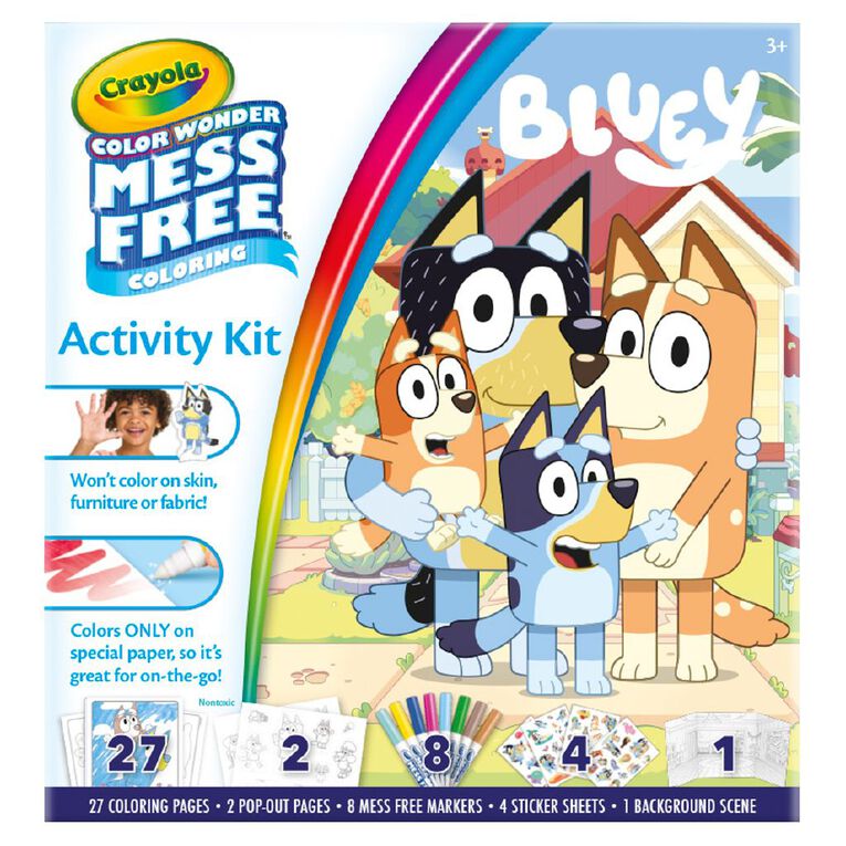 Crayola Mess Free Bluey Activity Kit, , hi-res