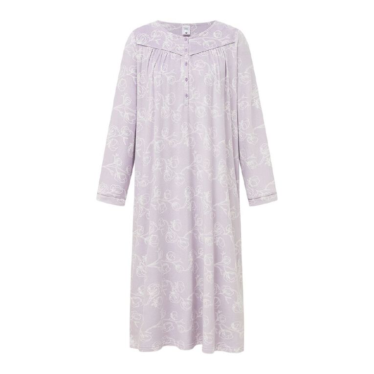 H&H Women's Mink Traditional Nightie, Purple Light, hi-res