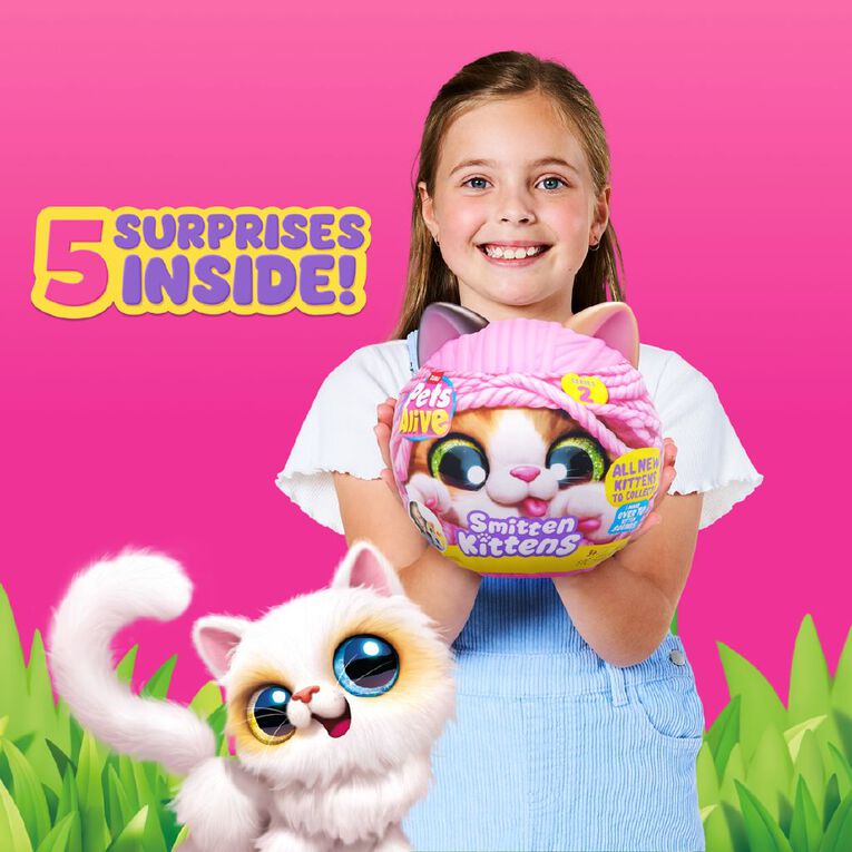 Zuru Pets Alive Smitten Kittens Interactive Plush Series 2, , hi-res