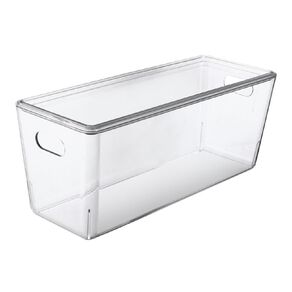 Living & Co Lisse Narrow Lidded Organiser Clear 5L