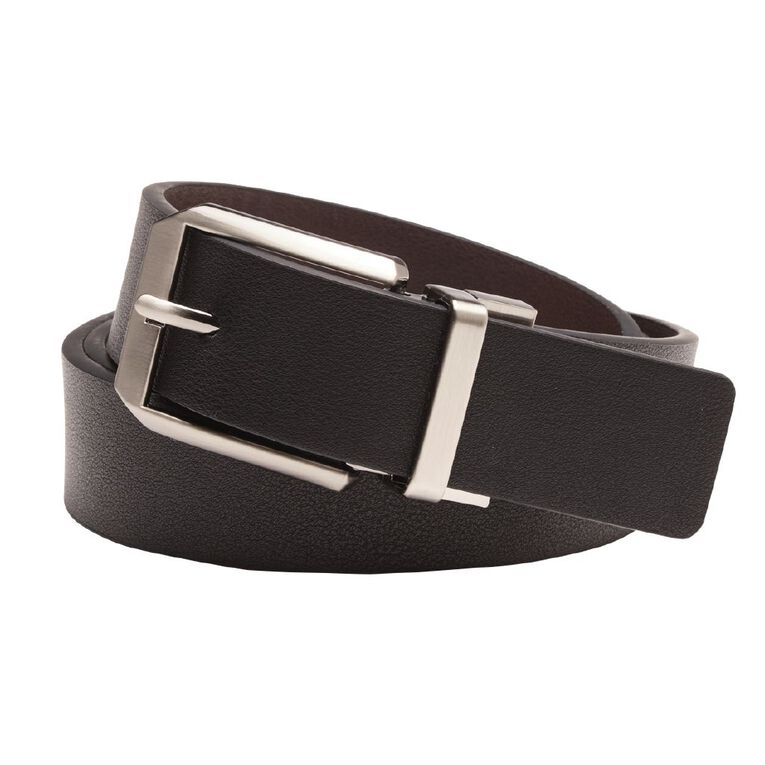 H&H Men's PU Reversible Belt, Black, hi-res