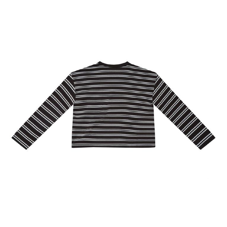 Young Original Long Sleeve Stripe Tee, Brown Dark, hi-res