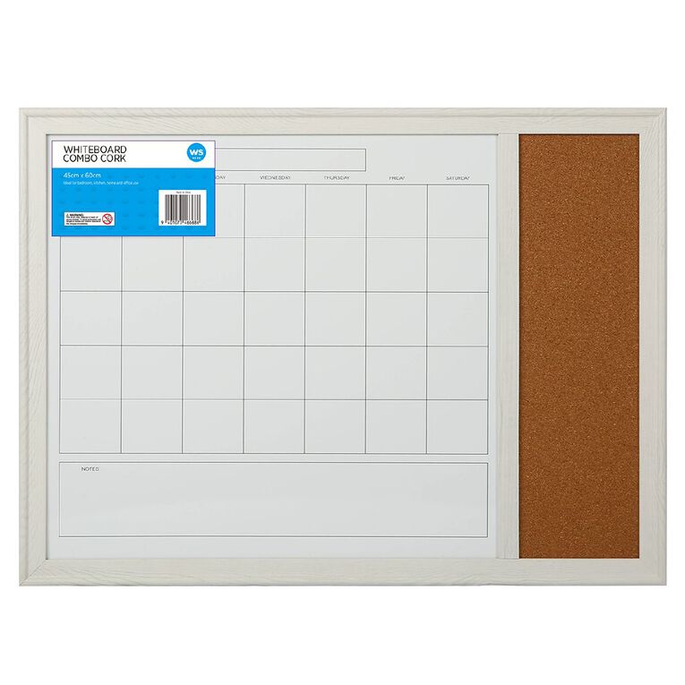WS Whiteboard Monthly Planner Cork Combo, , hi-res