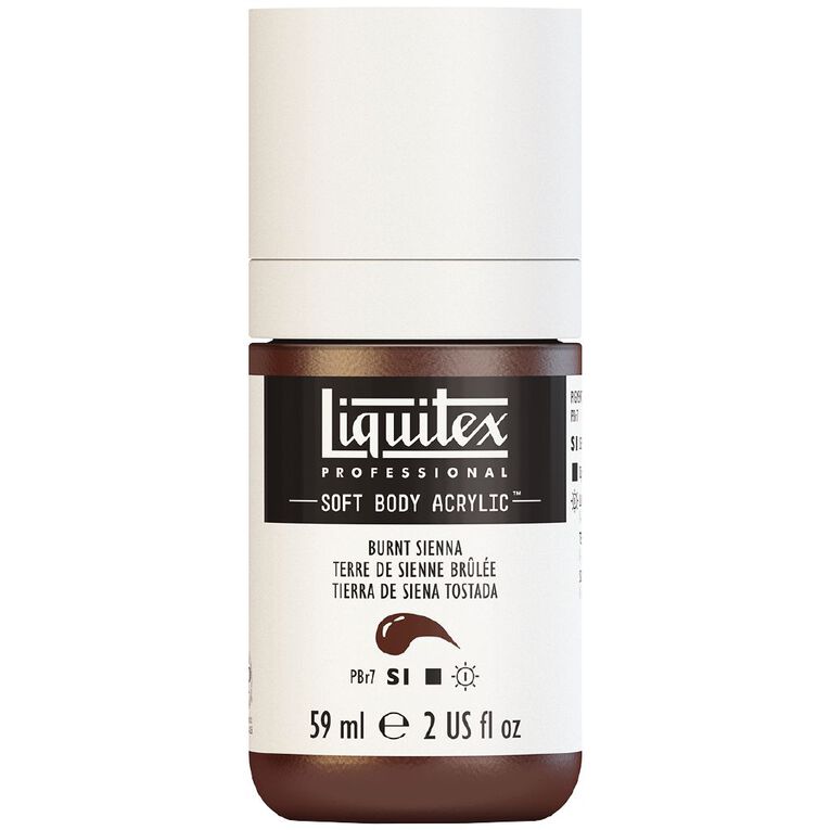 Liquitex Soft Body Acrylic 59ml Burnt Sienna S1, , hi-res