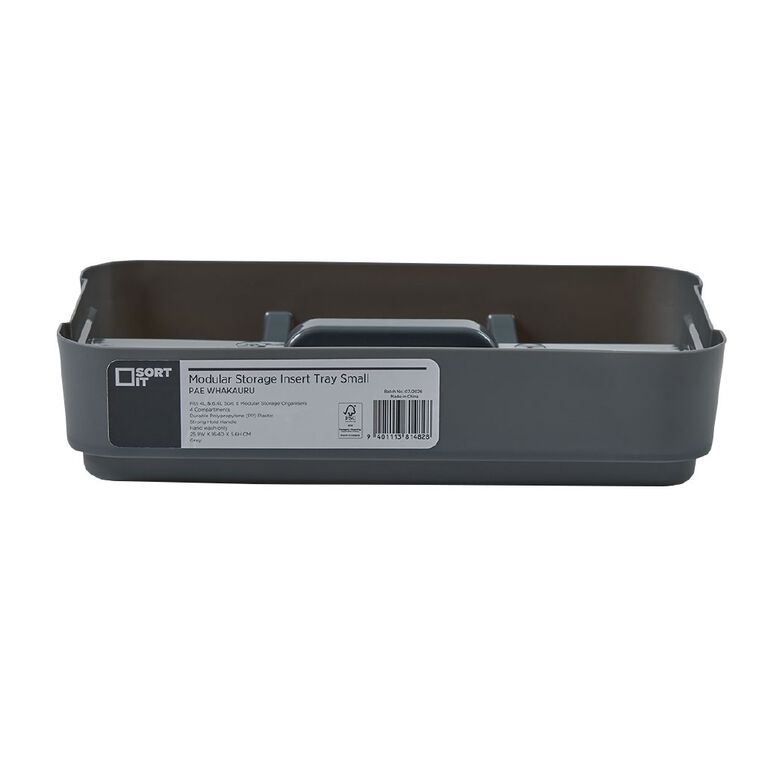 Sort It Modular Storage Small Insert Tray Grey, , hi-res