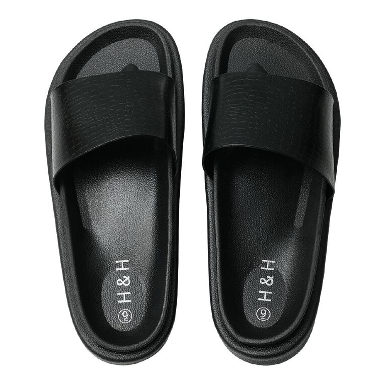 H&H Women's Addie Slides, Black, hi-res