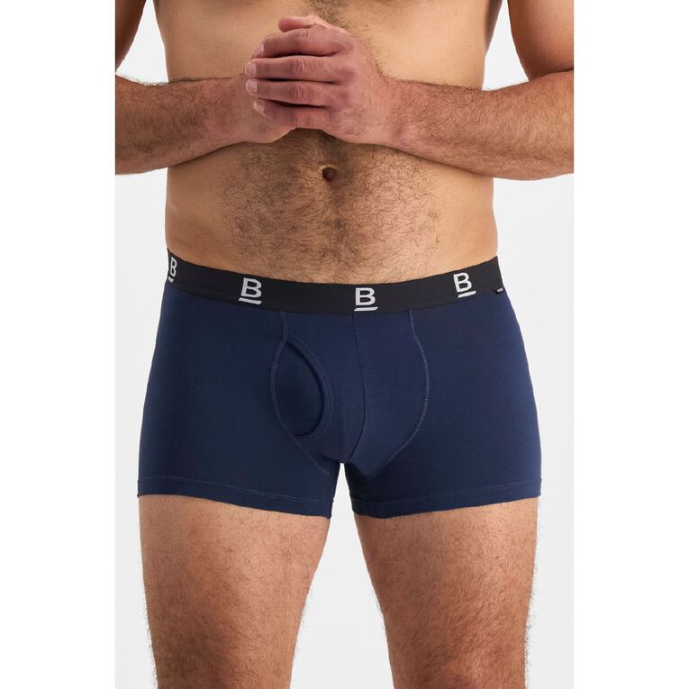 B FOR BONDS Men's Trunks 2 Pack, Navy, hi-res