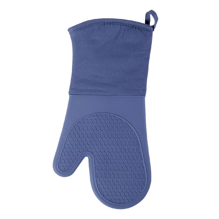 Living & Co Silicone Oven Glove Blue, , hi-res