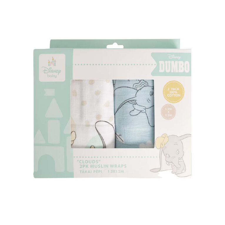 Disney Dumbo Muslin Wrap 2 Pack, , hi-res