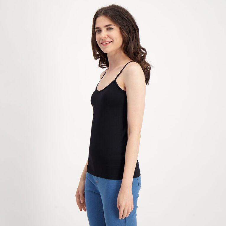 H&H Women's Seamless Cami, Black, hi-res
